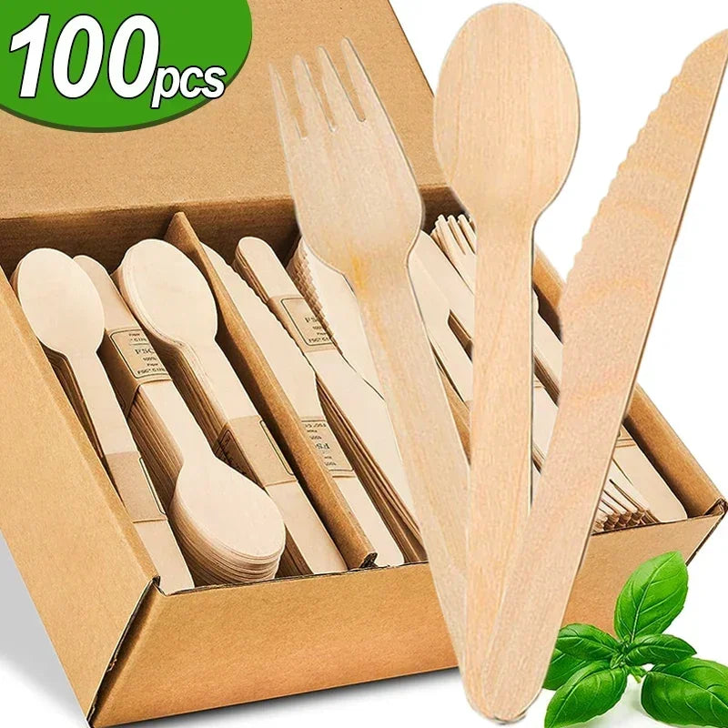 EcoParty Wooden Cutlery Set