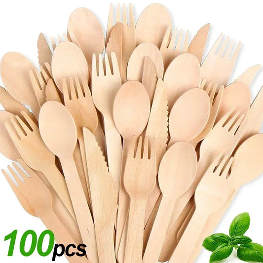 EcoParty Wooden Cutlery Set